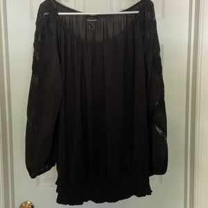 Semi Sheer Black Top